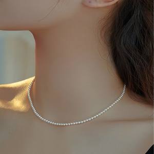 Collar de Perlas de Agua Dulce Naturales de Zhuji, Plata 925, Redondas, para Cadena Xiaomi, 2-11 mm, Producto Semiterminado para DIY, para Bebés Recién Nacidos - Product Image 1