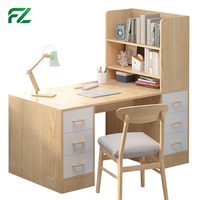 Bureau d'ordinateur moderne et durable en aluminium avec étagères et tiroirs, options multicolores pour le bureau à domicile