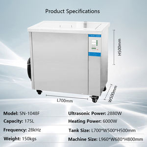 175L endüstriyel Ultra Sonic temizleme makinesi yeni durum elektrikli yakıt otomobil parçaları motor bloğu DPF ultrasonik temizleyici - Product Image 4