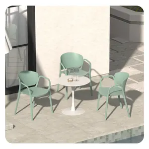 Kursi plastik PP stabil kursi makan cantik untuk meja makan