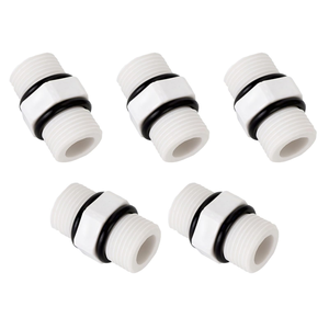 Conector de Manguera Hexagonal Macho de Plástico de 1/4", 3/8", 1/2", 3/4" con Rosca Igual, Unión de Boquilla, Adaptador para Agua - Product Image 1