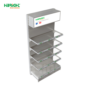 Highbright Customizable Durable Metal <strong>Double</strong>-<strong>Sided</strong> Heavy Duty Gondola <strong>Shelving</strong> for Supermarket Grocery Display Stand - Product Image 2
