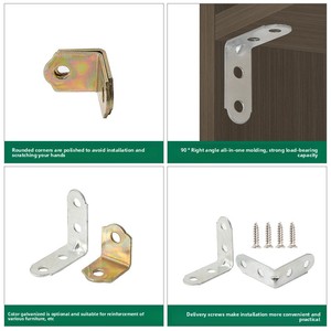 Connecteur d'angle à 90 degrés en fer, code d'angle en forme de fleur de prunier, connexion en forme de L, accessoires de meubles pour support d'étagère - Product Image 3