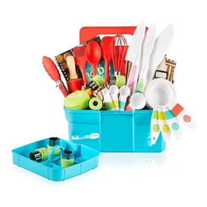 Kids Cooking and <strong>Baking</strong> Supplies <strong>Gift</strong> <strong>Set</strong> with Storage Container and Apron for Girl Boy Kitchen Pretend Play - Product Image 4