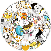 Vente flash, autocollants personnalisés bon marché, design de dessins animés, impression d'autocollants personnalisés, découpe à la forme, autocollant imperméable pour enfants
