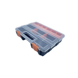 Boîte de rangement étanche pour outils de quincaillerie, vente en gros, portable, en plastique noir, sac OPP, boîte de rangement empilable, 1 an de garantie - Product Image 1