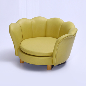 Houten Frame Hondenbank Lederen Huisdier Slaapbank En Stoel - Product Image 6