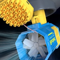 Pistolet à bulles électrique automatique en plastique, lance-roquettes bleu, jouet d'extérieur unisexe pour enfants de 14 ans