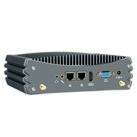 Vente flash - PC industriel sans ventilateur - Intel Core I5 8257U - Graphiques Iris Plus - 8 USB - Double LAN - 2 COM - Mini ordinateur embarqué robuste