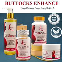Superbe Kit de Beauté pour l'Augmentation des Fesses et des Hanches : Extrait de Maca, Capsules de Racine de Pueraria, Gummies, Huile et Crème Raffermissante pour Femmes - Ventes Flash