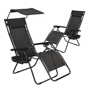 Oem Transat Sezlong Chaise Longue 6.4Kg Draagbare Reizen Vrije Tijd Zero Gravity Fauteuil Opvouwbare Camping Tuin Strandstoelen