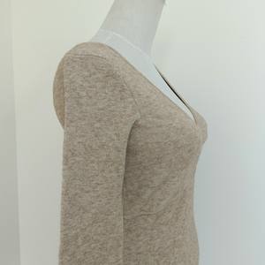 Nuovo abito da donna autunno estate abito elegante abbigliamento Casual abito profondo scollo a V su misura lavorato a maglia per le donne - Product Image 3