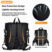 Sac à dos spacieux pour ordinateur portable, style roll-top, avec bretelles réglables pour hommes, pour le transport quotidien