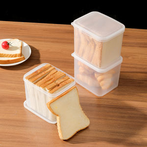 Récipient de stockage de pain moderne transparent à double couche, grande boîte à pain empilable pour comptoir de cuisine à usage alimentaire - Product Image 1