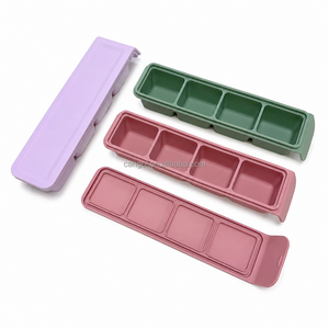 <span class=keywords><strong>Bac</strong></span> de congélation en silicone sans BPA avec couvercle, récipients en silicone pour purées et légumes - Product Image 3
