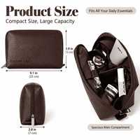 Pochette de maquillage structurée en cuir PU personnalisée, étui de rangement pour cosmétiques, organiseur de beauté de voyage, sac de maquillage avec logo