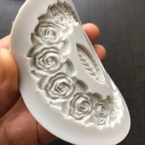 Rose And Leaf Fondant Lace Mat Cake Mold Round Silicone For DIY Cake Decoration Wedding - Product Image 4