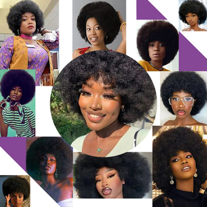 Cheap 250% Density Short <strong>Afro</strong> Kinky Curly Human Hair <strong>Wigs</strong> 12A Grade Double Drawn Raw Brazilian Glueless <strong>Wigs</strong> for Black Women - Product Image 6
