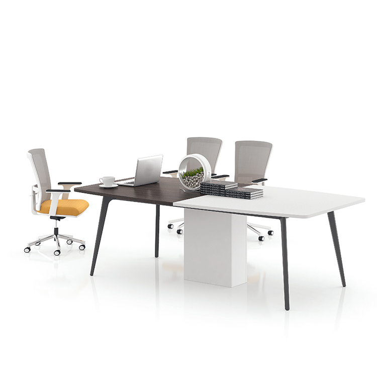 Simplicité moderne de salle de conférence de bureau table de réunion en bois de meubles chat tableau