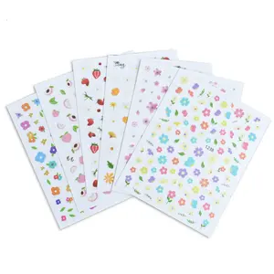 Wholesale pop finger nail sticker adhesive diy fruit nail decals