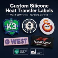 Étiquette de transfert thermique en silicone 3D personnalisée, logo de vêtements de sport OEM ODM, patch certifié OEKO-TEX, lavable, durable, flexible, MOQ