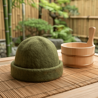 Chapeau de sauna en laine mérinos isolant thermiquement, protection des cheveux, style bonnet, accessoire de sauna