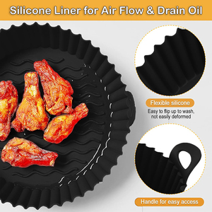 Factory OEM Eco-Friendly Silicone Pie Dishes & Pans Oven Baking <b>Tray</b> for Fried Chicken and Cake Home Usage <b>Basket</b> Mat - Product Image 3