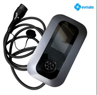 EVMATE Chargeur mural portable pour voiture électrique Type 1 7KW Charge rapide IP55 / Wi-Fi