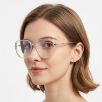 Nuevas Gafas TR90 Cuadradas de Montura Completa con Protección Contra Luz Azul, Gafas Protectoras para Computadora de Montura Grande y Modernas, Aptas para Lentes Transparentes