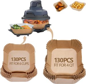 Forros para freidoras de aire <span class=keywords><strong>Kaike</strong></span>, 260 unidades, papel de hornear desechable compatible con Ninja, apto para freidoras de aire de 4 cuartos y 6 tazas, accesorios de cocina. - Product Image 1