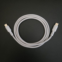 Cables USB Tipo C a USB Tipo C con Revestimiento de Nylon Trenzado de Doble Tipo C, Duraderos y Resistentes