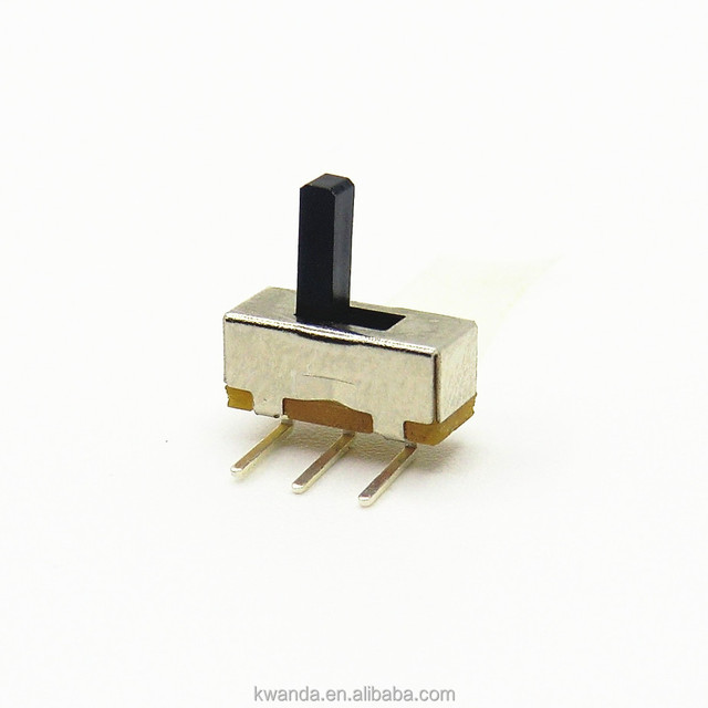 Miniature 8.7*3.7mm 3pin Silver Plating KD SS12D03 SPDT 0.3A 50V DC 10,000 Mechanical Life 90 Slide Switches Electronic 2.0mm