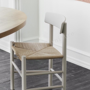 Canada Design ergonomique Caoutchouc Bois Couleur blanche Salle à manger Borge Mogensen Chaises de salle à manger Accoudoir Salle à manger Fauteuil en bois - Product Image 1