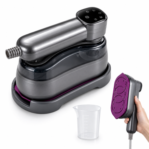 Setrika Uap Pakaian Portabel 1200W Ukuran Perjalanan Pemanasan Cepat Setrika Listrik <span class=keywords><strong>Mini</strong></span> Layar LCD Tangki Air 180ml Setrika Uap Genggam untuk Pakaian - Product Image 1