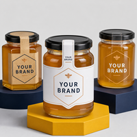 Ensemble d'étiquettes personnalisées pour pots de miel avec étiquette de corps, scellé de couvercle et autocollants de sécurité pour le cou des pots, pour l'emballage