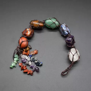 Natural Gemstone <b>Car</b> Pendant Handwoven Engraved Crystal Stone Charm Multi Color Hanging <b>Ornament</b> - Product Image 4