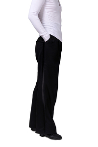2025 nuevo traje de baile de <span class=keywords><strong>Salsa</strong></span> para hombre, conjunto de camisa y pantalones latinos elásticos para actuación - Product Image 3