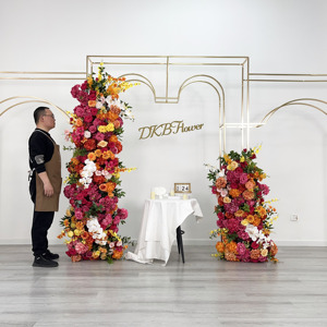 พื้นหลังดอกไม้งานแต่งงานปรับแต่งได้พื้นหลังเวทีเหตุการณ์สัมผัสจริงสีแดงดอกไฮเดรนเยียพื้นหลังสำหรับโอกาสวันฮาโลวีน - Product Image 6