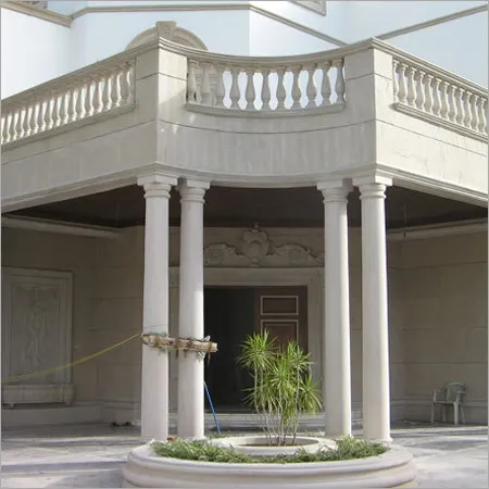 Semen beton diperkuat GFRC dekorasi dinding konstruksi GRC kolom Panel dinding pilar untuk gerbang eksterior kaca serat Villa