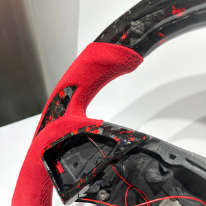 Volant de direction en cuir perforé noir personnalisé, vente chaude en usine, en fibre de carbone pour Chevrolet <span class=keywords><strong>Corvette</strong></span> C7 - Product Image 5