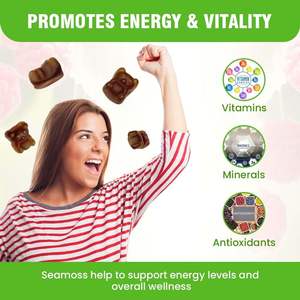 Gomitas de Musgo Irlandés en Oferta de Fábrica, con Alga Marina, Ashwagandha y Raíz de Bardana para el Apoyo de la Salud Intestinal, de la Piel y del Cabello, para Adultos y Mujeres Embarazadas - Product Image 3