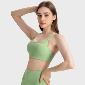 Personnalisé Sexy mignon dos croisé U-NECK haut de Yoga respirant soutien moyen Spandex/Nylon Fitness entraînement Gym <span class=keywords><strong>sport</strong></span> soutien-gorge pour les femmes - Product Image 1