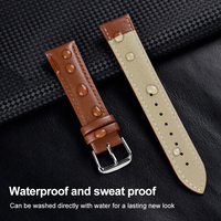 Bracelet de montre en cuir véritable 20 mm, bracelet en cuir imperméable pour Omega Panerai Briston Mido RARONE IWC Longines