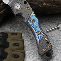 Couteau pliant personnalisable ML T1 DIY, acier Z-Wear, construction Full Tang, bord dentelé, manche en alliage de titane, haute qualité