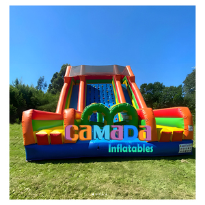 Toboggan sec gonflable en PVC personnalisé toboggan gonflable mur d'escalade parcours du combattant avec double toboggan pour enfants et adultes - Product Image 2