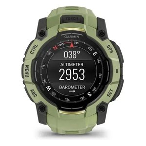 Reloj Inteligente Garmin Instinct 3 Verde Hoja de 50 mm con Pantalla AMOLED, GPS, Correa de Silicona, Carga Magnética, Resistente al Agua 5 ATM, 3 Meses de Duración de la Batería - Product Image 1