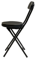 Chaise pliante de loisirs moderne DONGRONG avec coussin rembourré en acier pour chambre à coucher, salle à manger, salle de sport, hôtel, école