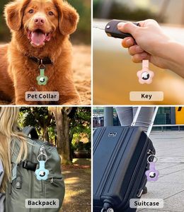 Étui <span class=keywords><strong>porte</strong></span>-clés en silicone pour <span class=keywords><strong>AirTag</strong></span>, coque de protection pour traceur GPS Apple <span class=keywords><strong>AirTag</strong></span>, support en silicone anti-perte avec anneau <span class=keywords><strong>porte</strong></span>-clés - Product Image 6