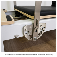 Máquina de Pilates Reformer de Aluminio Resistente, Plegable, con Resistencia Ajustable, Profesional para Yoga y Fitness