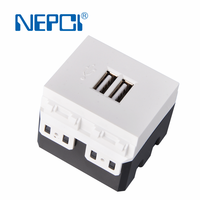 Module de charge d'alimentation USB + type C 100-240V PD/QC 18W, prise de couverture de panneau de façade de montage mural XJY-USB-A50B